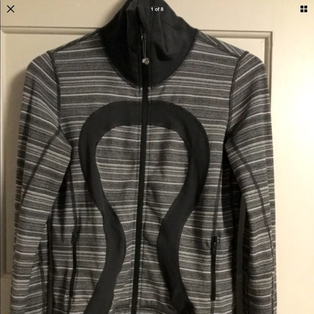 Lululemon In Stride jacket Strata gray stripe